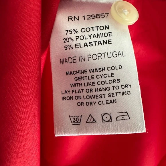 NWT The Shirt Icon Women's  Shirt Red Button-Up - Picture 7 of 7